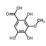 CAS 登录号：100111-46-4， 2,4,5-三羟基-3-甲氧基苯甲酸