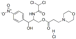CAS#: 100173-36-2, [2-(2,2-Dichloroethanoylamino)-3-hydroxy-3-(4-nitrophenyl)propyl] 3-morpholin-4-ylpropanoate hydrochloride