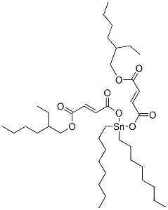 CAS 登录号:10039-33-5, 2-乙基己基14-乙基-6,6-二辛基-4,8,11-三氧代-5,7,12-三氧杂-6-锡杂十八碳-2,9-二烯酸酯