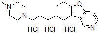 CAS#: 100427-91-6, 8-[3-(4-Methyl-1-piperazinyl)propyl]-6,7,8,9-tetrahydrobenzofurano[3,2-c]pyridine trihydrochloride
