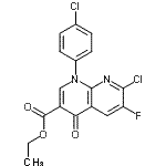 CAS#: 100491-37-0, Ethyl 7-Chloro-1-(4-Chlorophenyl)-6-Fluoro-4-Oxo-1,4-Dihydro-1,8-Naphthyridine-3-Carboxylate