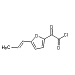 CAS 登录号：100750-55-8， 氧代{5-[(1E)-1-丙烯-1-基]-2-呋喃基}乙酰氯