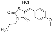 CAS 登录号：100795-92-4， (5E)-3-(2-氨基乙基)-5-(4-甲氧基苄亚基)-1,3-噻唑烷-2,4-二酮盐酸盐