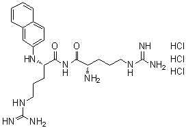 CAS 登录号：100900-26-3， L-精氨酰-N-2-萘基-L-精氨酰胺三盐酸盐
