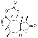 CAS 登录号：10092-04-3， (3R)-4beta-乙酰氧基-3,3aalpha,4,4a,7aalpha,8,9,9abeta-八氢-3,4abeta,8a-三甲基薁并[6,5-b]呋喃-2,5-二酮