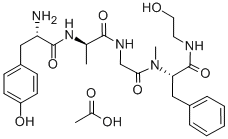 CAS#: 100929-53-1, L-Tyrosyl-D-alanylglycyl-N-(2-hydroxyethyl)-Nalpha-methyl-L-phenylalaninamide monoacetate (salt)