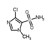 CAS 登录号：101257-09-4， 4-氯-1-甲基-1H-咪唑-5-磺酰胺