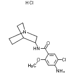 CAS 登录号：101303-98-4， 4-氨基-N-(1-氮杂双环[2.2.2]辛-3-基)-5-氯-2-甲氧基苯甲酰胺盐酸盐(1:1)