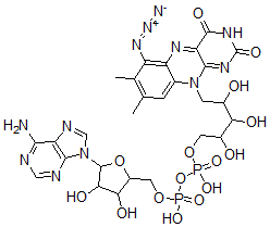 CAS 登录号：101760-85-4， [5-(6-氨基嘌呤-9-基)-3,4-二羟基四氢呋喃-2-基]甲基[[5-(6-叠氮基-7,8-二甲基-2,4-二氧代苯并[g]蝶啶-10-基)-2,3,4-三羟基戊氧基]-羟基磷酰]磷酸氢酯