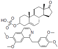 CAS#: 101831-49-6, 3-beta-Hydroxy-5-alpha-androst-5-en-17-one hydrogen sulfate compd. with papaverine