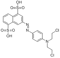 CAS 登录号：101931-20-8， 3-(4-二(beta-氯乙基)氨基苯基偶氮)-1,5-萘二磺酸