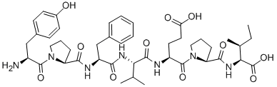 CAS 登录号：102029-74-3， L-酪氨酰-L-脯氨酰-L-苯丙氨酰-L-缬氨酰-L-alpha-谷氨酰-L-脯氨酰-L-异亮氨酸