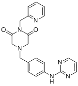 CAS#: 102233-14-7, 1-(2-Pyridylmethyl)-4-(P-(2-Pyrimidinylamino)Benzyl)-2,6-Piperazinedione