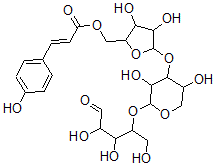 CAS 登录号：102254-69-3， O-(5-O-(4-香豆酰)-alpha-阿拉伯呋喃糖基)-(1-3)-O-beta-吡喃木糖基-(1-4)-吡喃木糖