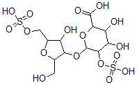 CAS#: 102304-70-1, 3,4-Dihydroxy-6-[4-Hydroxy-2-(Hydroxymethyl)-5-(Sulfooxymethyl)Oxolan-3-Yl]Oxy-5-Sulfooxyoxane-2-Carboxylic Acid