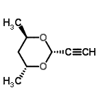 CAS 登录号：102340-79-4， (4R,6R)-2-乙炔基-4,6-二甲基-1,3-二恶烷