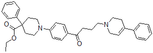 CAS#: 102395-70-0, Ethyl 4-phenyl-1-[4-[4-(4-phenyl-3,6-dihydro-2H-pyridin-1-yl)butanoyl]phenyl]piperidine-4-carboxylate