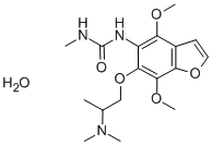 CAS 登录号：102433-24-9， 1-(4,7-二甲氧基-6-(2-(二甲基氨基)丙氧基)-5-苯并呋喃基)-3-甲基-脲水合物(8:1)
