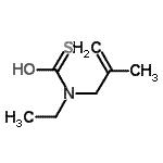 CAS 登录号：102450-87-3， 乙基(2-甲基-2-丙烯-1-基)氨基硫代甲酸S-酸