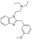 CAS 登录号：102516-96-1， 1-(2-二乙基氨基乙基)-2-(3-甲氧基苄基)-苯并咪唑
