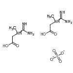 CAS 登录号：102601-28-5， 二[(E)-氨基-N-(羧甲基)亚氨基-N-甲基甲铵]硫酸盐
