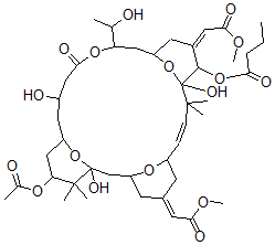CAS 登录号：102604-78-4， (1S,3S,5Z,7R,8E,11S,12S,13E,15S,17R,21R,23R,25S)-25-(乙酰氧基)-1,11,21-三羟基-17-(1R)-1-羟基乙基-5,13-二(2-甲氧基-2-氧代乙亚基)-10,10,26,26-四甲基-19-氧代-18,27,28,29-四氧杂四环21.3.1.13,7.111,15二十九碳-8-烯-12-基-丁酸