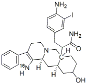 CAS 登录号：102606-26-8， 17-羟基-20-育亨宾-16-(N-4-氨基-3-碘苯乙基)甲酰胺
