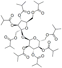 CAS 登录号：102787-19-9， [(2S,3S,4R,5R)-4-(2-甲基丙酰氧基)-2,5-二(2-甲基丙酰氧基甲基)-2-[(2R,3R,4S,5R,6R)-3,4,5-三(2-甲基丙酰氧基)-6-(2-甲基丙酰氧基甲基)四氢吡喃-2-基]氧基四氢呋喃-3-基]2-甲基丙酸酯
