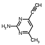 CAS 登录号：103011-51-4， 4-乙炔基-6-甲基-2-嘧啶胺