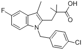 CAS#: 103253-15-2, 3-[1-[(4-Chlorophenyl)Methyl]-5-Fluoro-3-Methylindol-2-Yl]-2,2-Dimethylpropanoic Acid