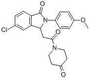 CAS#: 103255-59-0, 5-Chloro-2-(4-Methoxyphenyl)-3-[2-Oxo-2-(4-Oxopiperidin-1-Yl)Ethyl]-3H-Isoindol-1-One