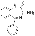 CAS 登录号：103343-65-3， 3-氨基-1-甲基-5-苯基-1,3-二氢-2H-1,4-苯并二氮杂卓-2-酮