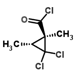 CAS 登录号：103549-33-3， (1S,3R)-2,2-二氯-1,3-二甲基环丙烷甲酰氯