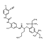 CAS#: 103576-30-3, 2-[2,4-Bis(2-Methyl-2-Butanyl)Phenoxy]-N-(4-{[(4-Chloro-3-Cyanophenyl)Carbamoyl]Amino}-3-Hydroxyphenyl)Hexanamide