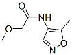 CAS 登录号：103747-72-4， 2-甲氧基-N-(5-甲基-4-异恶唑基)-乙酰胺