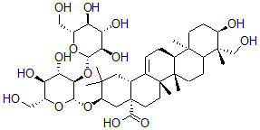 CAS#: 103766-07-0, 21beta-[2-O-(beta-D-Glucopyranosyl)-beta-D-Glucopyranosyloxy]-3beta,23-Dihydroxyolean-12-En-28-Oic Acid