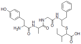 CAS 登录号：103834-43-1， 酪氨酰-丙氨酰-甘氨酰-苯丙氨酰-psi(硫代亚甲基)亮氨酸