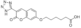 CAS 登录号：103876-52-4， 6-[2-氧代-3-(2H-四唑-5-基)苯并吡喃-7-基]氧基己酸