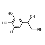 CAS 登录号：103886-94-8， 5-(2-氨基-1-羟基乙基)-3-氯-1,2-苯二酚