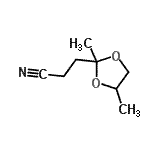 CAS 登录号：103900-54-5， 3-(2,4-二甲基-1,3-二氧戊环-2-基)丙腈