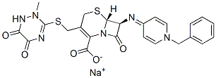 CAS 登录号：104023-63-4， 钠(6R,7S)-7-[(1-苄基吡啶-4-亚基)氨基]-3-[(2-甲基-5,6-二氧代-1H-1,2,4-三嗪-3-基)巯基甲基]-8-氧代-5-硫杂-1-氮杂双环[4.2.0]辛-2-烯-2-羧酸酯
