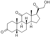 CAS 登录号：10417-86-4， 21-羟基-5B-孕甾烷-3,11,20-三酮