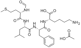 CAS 登录号：104180-18-9， N-甲酰基-蛋氨酰-亮氨酰-苯丙氨酰-赖氨酸乙酸盐