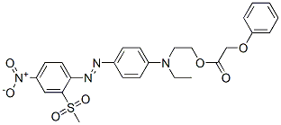 CAS 登录号：10423-86-6， 2-[乙基[4-[[2-(甲基磺酰基)-4-硝基苯基]偶氮]苯基]氨基]乙基苯氧基乙酸酯