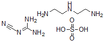 CAS 登录号:104339-61-9, N-(2-氨基乙基)乙烷-1,2-二胺;2-氰基胍硫酸盐
