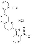 CAS 登录号：104373-63-9， N-(2-硝基苯基)-3-(4-吡啶-2-基哌嗪-1-基)丙酰胺二盐酸盐