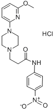 CAS 登录号：104373-68-4， 3-[4-(6-甲氧基吡啶-2-基)哌嗪-1-基]-N-(4-硝基苯基)丙酰胺盐酸盐