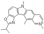 CAS#: 104393-91-1, 2-Isopropyl-7,10,12-Trimethyl-6H-Oxazolo(5,4-c)Pyrido(3,4-H)Carbazol-10-Ium