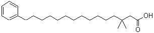 CAS#: 104426-54-2, 15-Phenyl-3,3-dimethyl-pentadecanoic acid