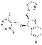 CAS 登录号：104456-79-3， 1-[[(2R,3R)-3-[(2,6-二氟苯基)甲氧基]-5-氟-2,3-二氢-1-苯并噻吩-2-基]甲基]咪唑